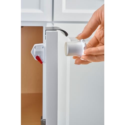 Rev-A-Shelf Rev-A-Lock Magnetic Child-Safe Cabinet Security System Set to Baby Proof Cabinet Drawers and Doors, 5 Locks and 2 Keys, RAL-101-1
