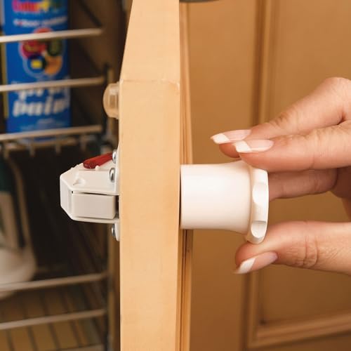 Rev-A-Shelf Rev-A-Lock Magnetic Child-Safe Cabinet Security System Set to Baby Proof Cabinet Drawers and Doors, 5 Locks and 2 Keys, RAL-101-1