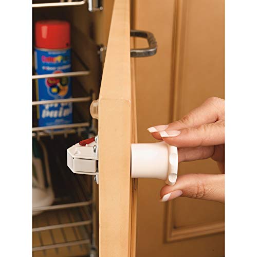 Rev-A-Shelf Rev-A-Lock Magnetic Child-Safe Cabinet Security System Set to Baby Proof Cabinet Drawers and Doors, 5 Locks and 2 Keys, RAL-101-1