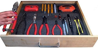 2-Pack Premium Kaizen Shaping Foam 2' x 4' Thick Sheets Workshop Tool Box Organizer Black