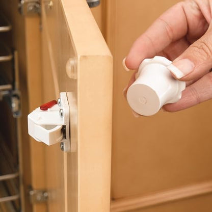 Rev-A-Shelf Rev-A-Lock Magnetic Child-Safe Cabinet Security System Set to Baby Proof Cabinet Drawers and Doors, 5 Locks and 2 Keys, RAL-101-1