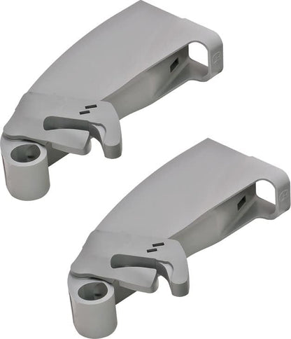 Lemans II Set 2-Shelf Lazy Susan with Soft-Close for Blind Base Corner Cabinets, Chrome and Gray (Model 45, Tray Size: 15", Swings Left)