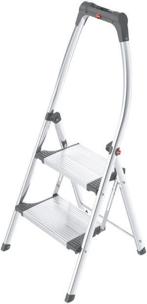 Hailo LivingStep Comfort Plus Aluminum Folding Stepladder Two Extra Large Steps