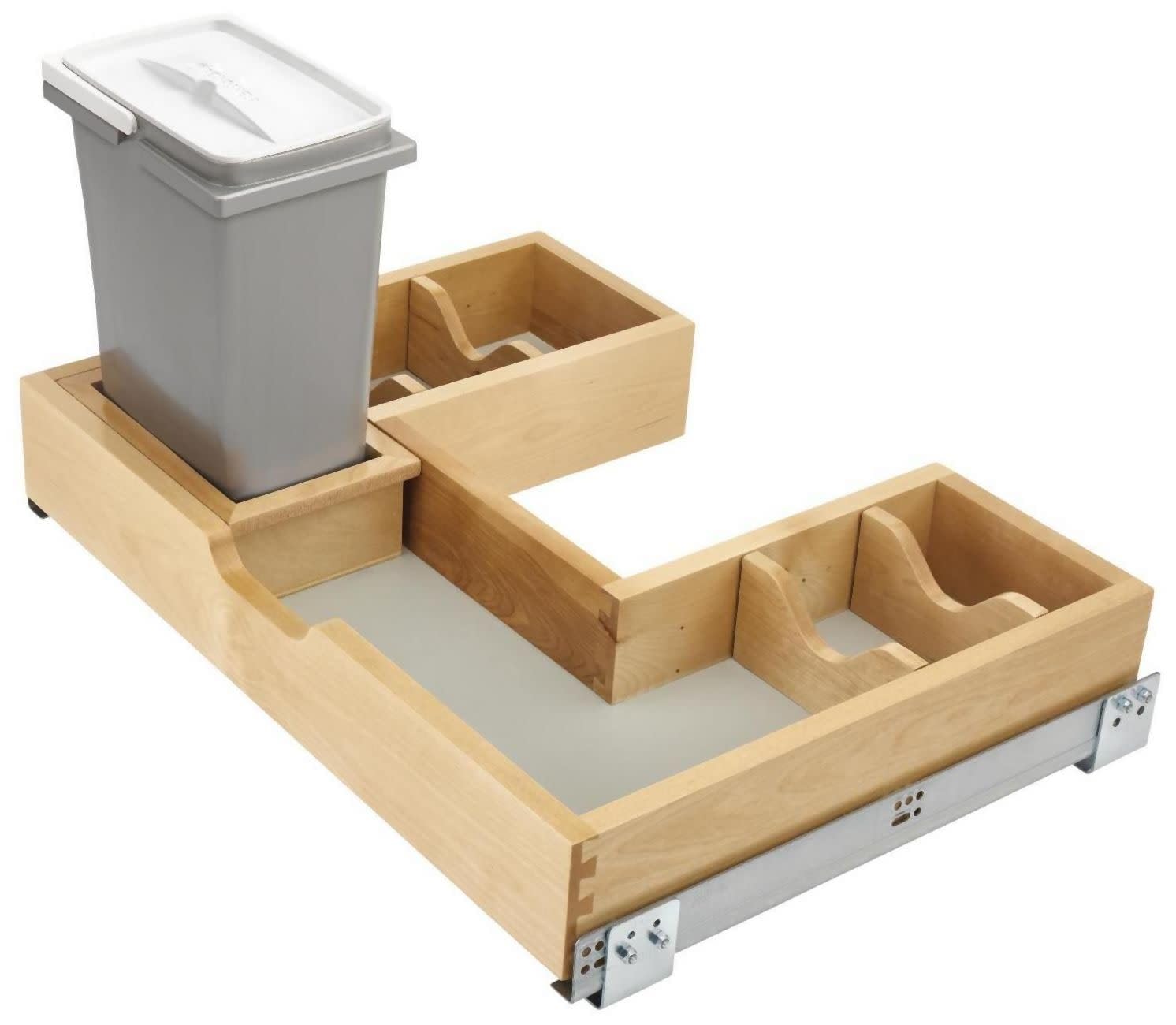 Rev-A-Shelf 48630VSBSCBM1 Innovative 30 Inch Vanity U-Shaped Undersink Base Cabinet Pullout Organizer Full Extension Soft-Close Slides