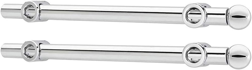 2-Pack Rev-A-Shelf CVR-12-CR 12-Inch Metal Extendable Adjustable Designer Closet Hanging Valet Rod with Mounting Hardware, Chrome