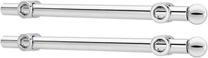 2-Pack Rev-A-Shelf CVR-12-CR 12-Inch Metal Extendable Adjustable Designer Closet Hanging Valet Rod with Mounting Hardware, Chrome