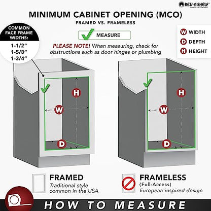 Rev-A-Shelf 14" Pull Out Closet Organization Rack for Belts, Ties and Scarves, Accessories Storage Hanger with Mounting Hardware, Chrome, BRC-14CR