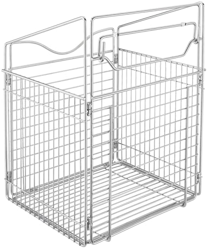 Rev-A-Shelf Closet Tilt Basket (Chrome) Hampers