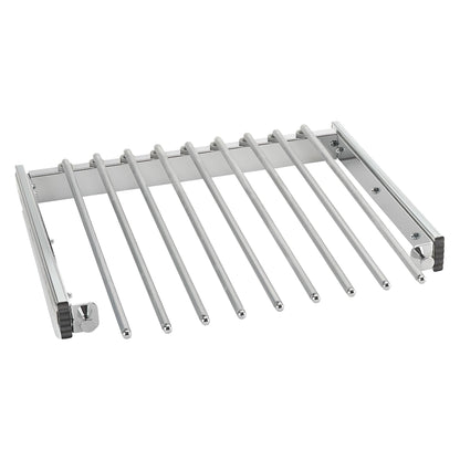 Rev-A-Shelf 17.5" Pull Out Wire Frame for 9 Pairs of Trouser Pant Rack for Space Saving Home Closet Storage Organization, Chrome, PSC-1814CR