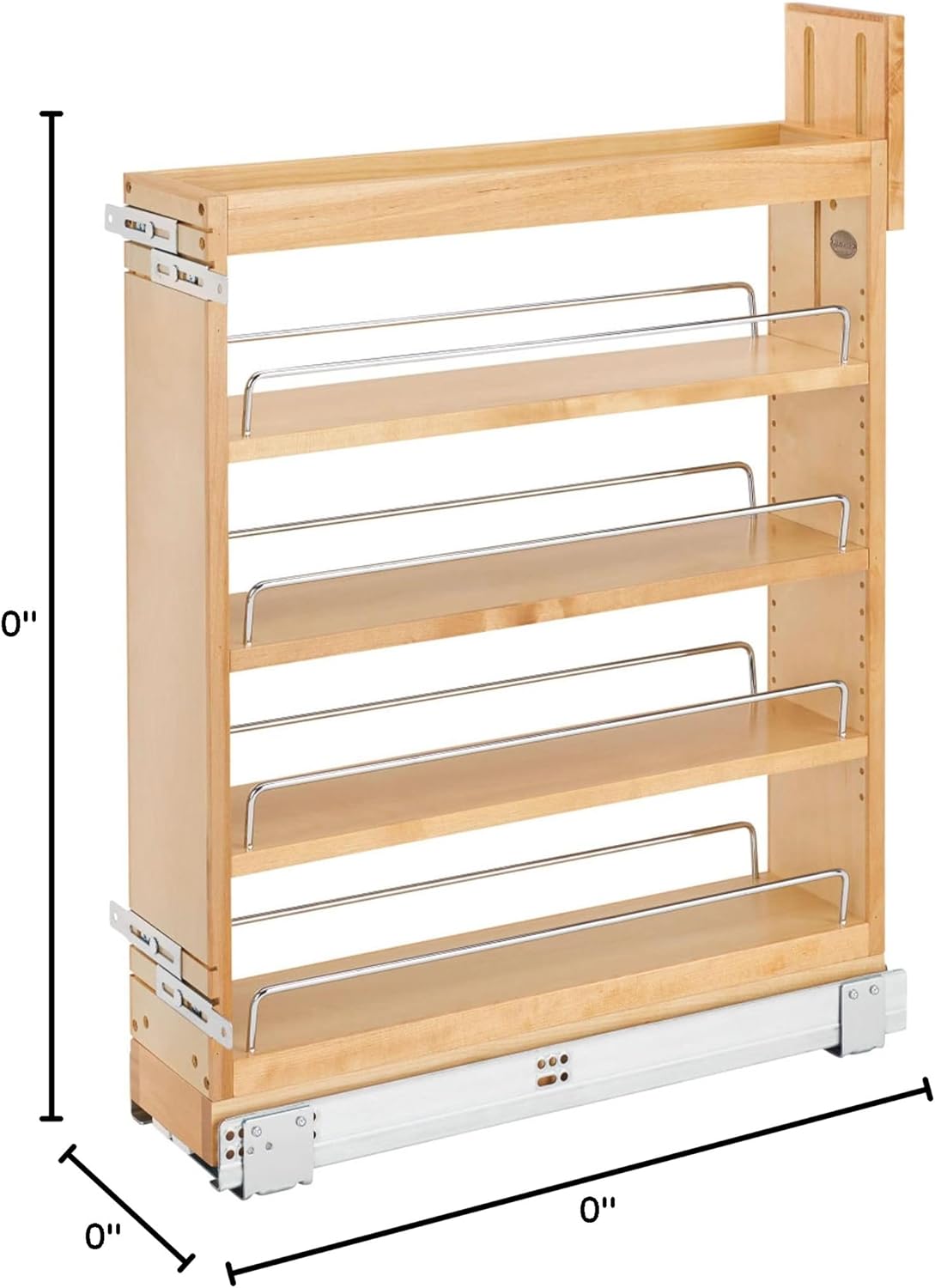 Rev-A-Shelf Pull Out Storage Organizer for Base Kitchen/Bathroom Cabinets with Full Extension Soft Close Slides