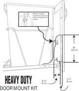 Rev-A-Shelf Heavy Duty Door Mount Kit, Standard, Silver
