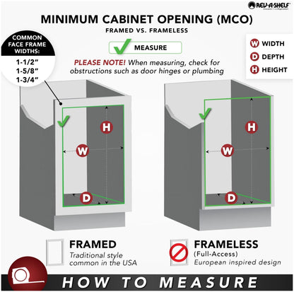 Rev-A-Shelf 48630VSBSCBM1 Innovative 30 Inch Vanity U-Shaped Undersink Base Cabinet Pullout Organizer Full Extension Soft-Close Slides