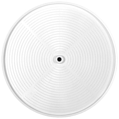 Rev-A-Shelf 18" Full Circle Dual Tier Lazy Susan Organizer for Upper Corner Wall Cabinets, Plastic Home Rotating Storage Shelves, White, 2062-18-11-1