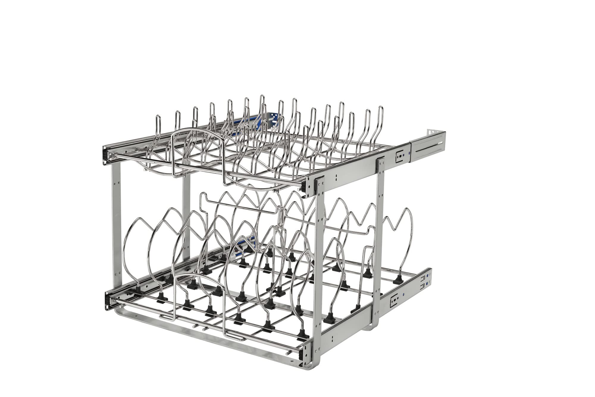 Rev-A-Shelf Two-Tier Steel Wire Pullout Cookware Cabinet Organizer w/Soft-Close