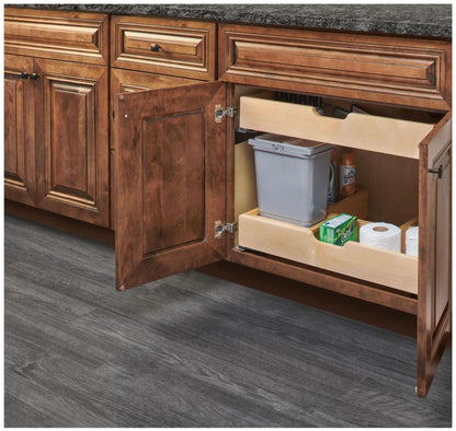 Rev-A-Shelf 48630VSBSCBM1 Innovative 30 Inch Vanity U-Shaped Undersink Base Cabinet Pullout Organizer Full Extension Soft-Close Slides