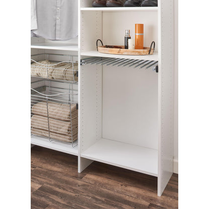 Rev-A-Shelf 17.5" Pull Out Wire Frame for 9 Pairs of Trouser Pant Rack for Space Saving Home Closet Storage Organization, Chrome, PSC-1814CR