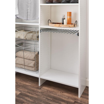 Rev-A-Shelf 17.5" Pull Out Wire Frame for 9 Pairs of Trouser Pant Rack for Space Saving Home Closet Storage Organization, Chrome, PSC-1814CR