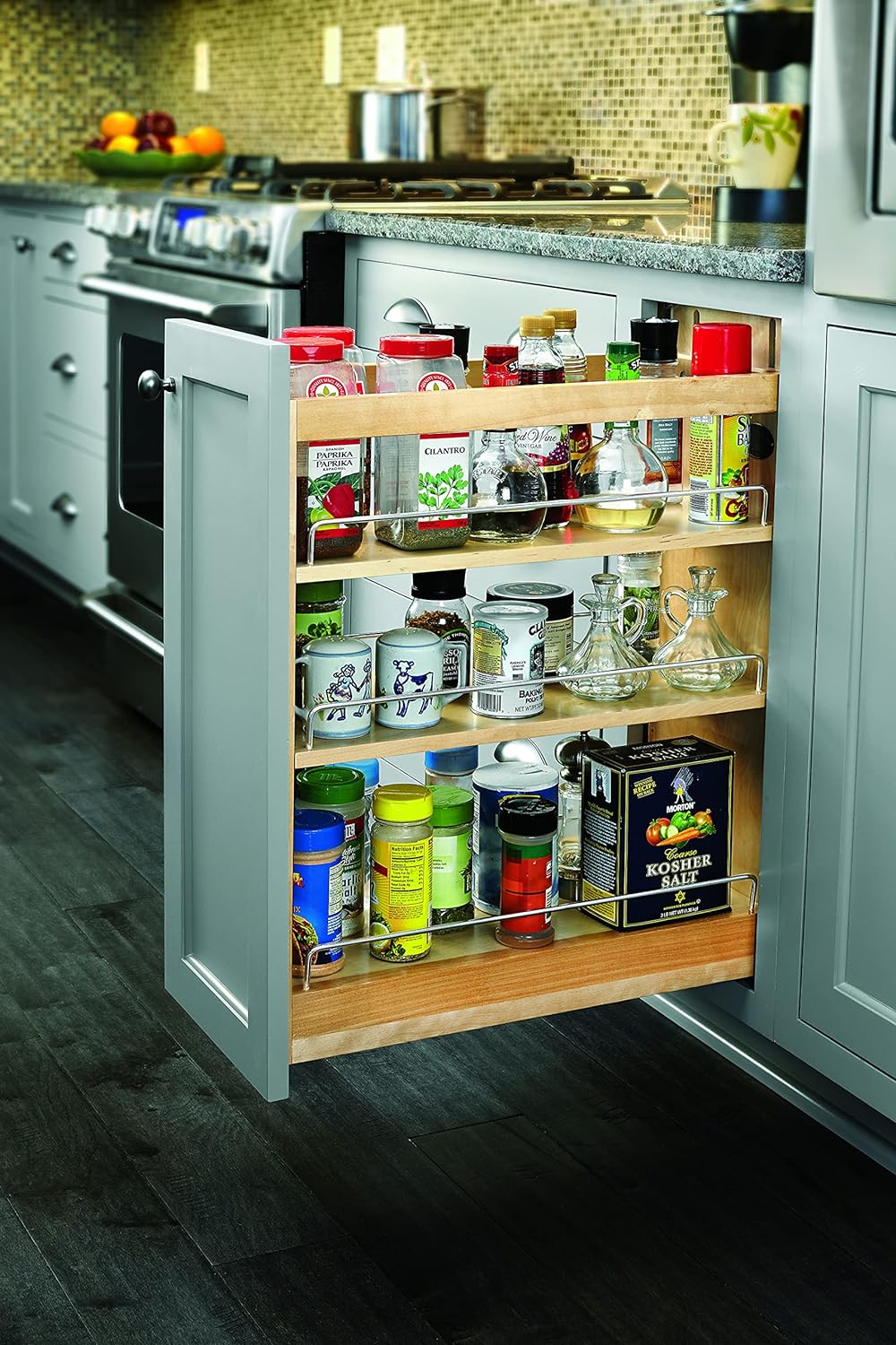 Rev-A-Shelf Pull Out Storage Organizer for Base Kitchen/Bathroom Cabinets with Full Extension Soft Close Slides