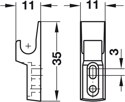 Hafele Steel Mini - Latch with Automatic Spring Catch, Made in Italy - KI Home