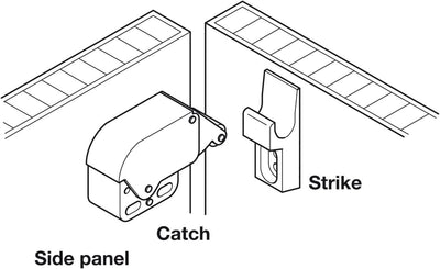 Hafele Steel Mini - Latch with Automatic Spring Catch, Made in Italy - KI Home