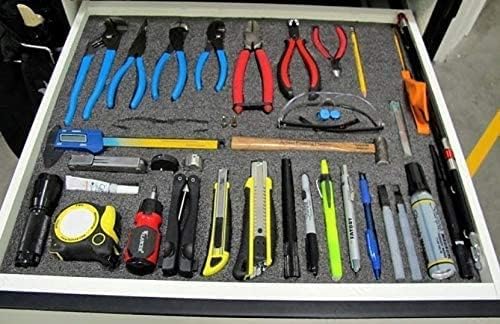 Premium Kaizen Shaping Foam – Workshop Tool Box Organizer Sheets | Easy Customizable Layers for Tools & Equipment | Black or White | Multiple Thickness Options - KI Home