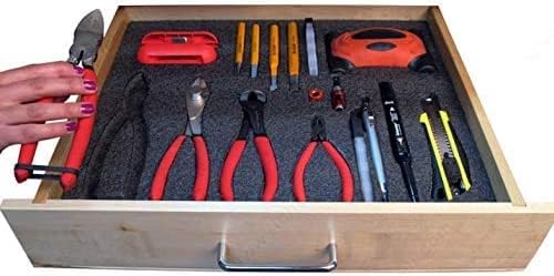 Premium Kaizen Shaping Foam – Workshop Tool Box Organizer Sheets | Easy Customizable Layers for Tools & Equipment | Black or White | Multiple Thickness Options - KI Home