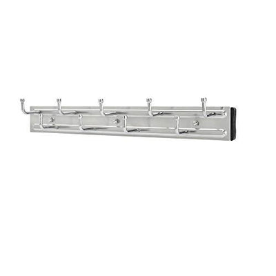 Rev - A - Shelf 14" Pull Out Closet Organization Rack for Belts, Ties and Scarves, Accessories Storage Hanger with Mounting Hardware, Chrome, BRC - 14CR - KI Home
