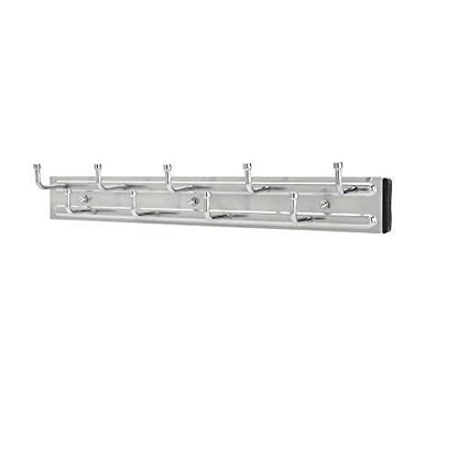 Rev - A - Shelf 14" Pull Out Closet Organization Rack for Belts, Ties and Scarves, Accessories Storage Hanger with Mounting Hardware, Chrome, BRC - 14CR - KI Home