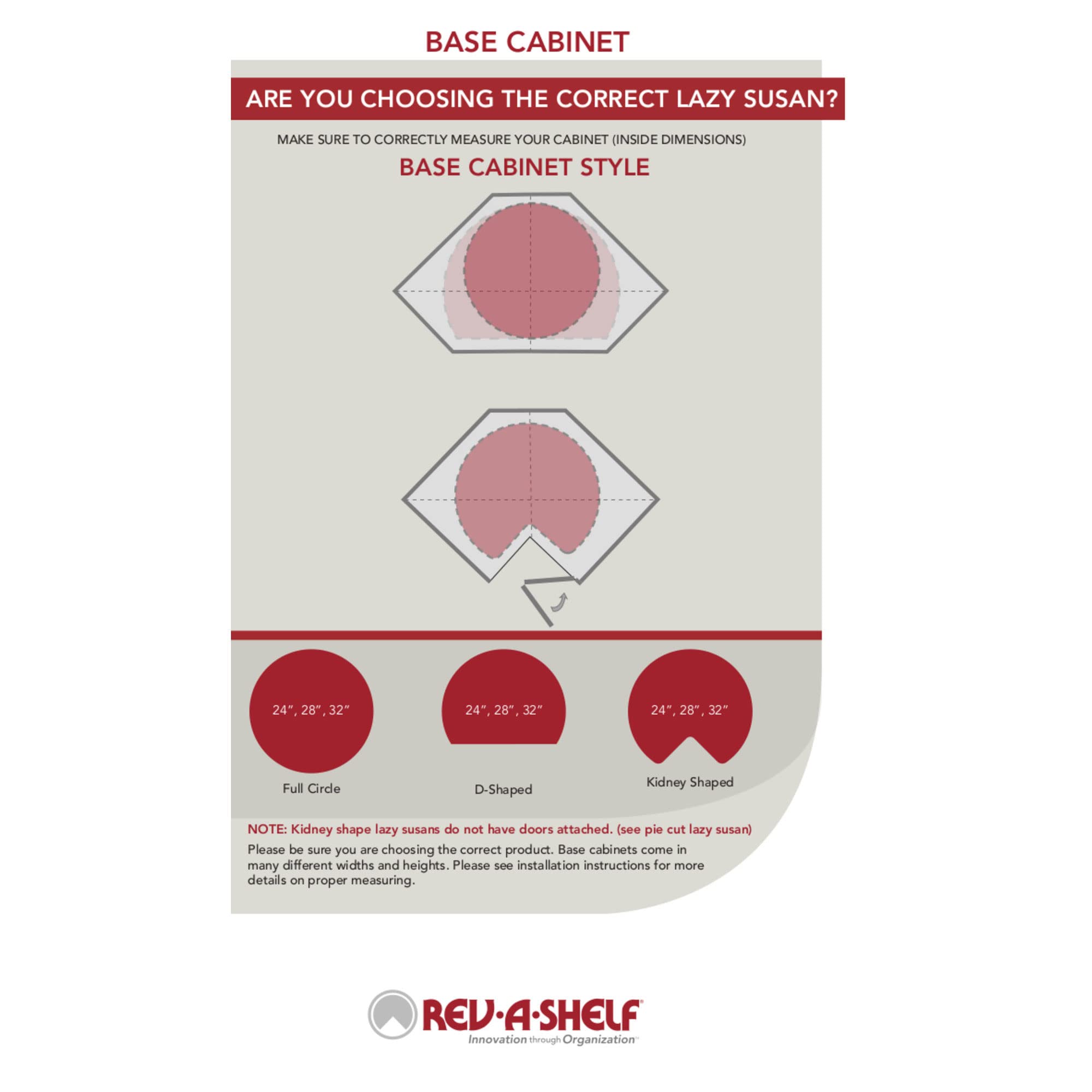 Rev - A - Shelf 18" Full Circle Dual Tier Lazy Susan Organizer for Upper Corner Wall Cabinets, Plastic Home Rotating Storage Shelves, White, 2062 - 18 - 11 - 1 - KI Home