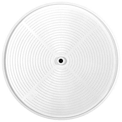 Rev - A - Shelf 18" Full Circle Dual Tier Lazy Susan Organizer for Upper Corner Wall Cabinets, Plastic Home Rotating Storage Shelves, White, 2062 - 18 - 11 - 1 - KI Home