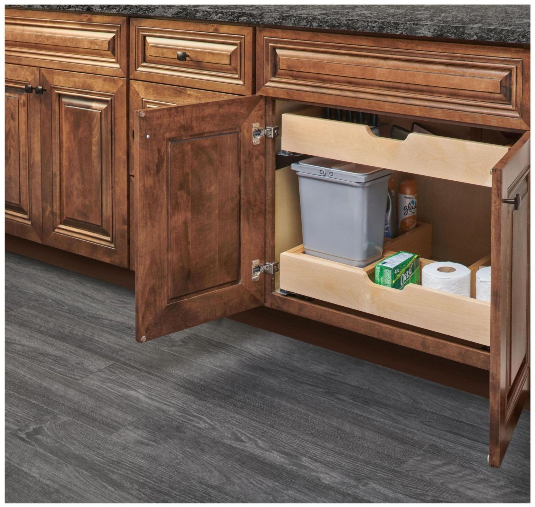 Rev - A - Shelf 48630VSBSCBM1 Innovative 30 Inch Vanity U - Shaped Undersink Base Cabinet Pullout Organizer Full Extension Soft - Close Slides - KI Home