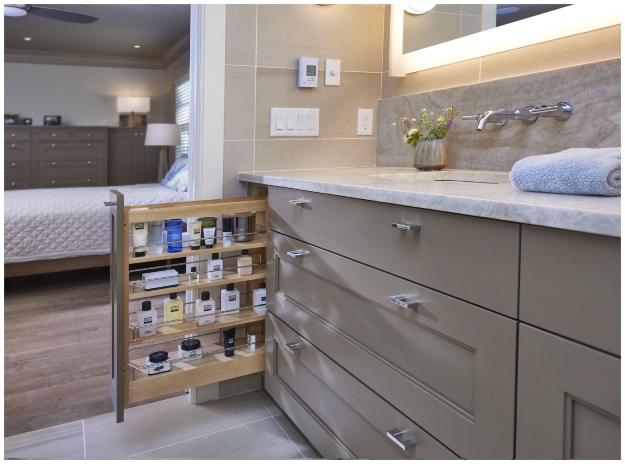 Rev - A - Shelf Pull Out Base Cabinet Organizer, Adjustable Shelves for Full Height Kitchen or Vanity Cabinets, Maple Wood, 448 - BC19 - 8C - KI Home