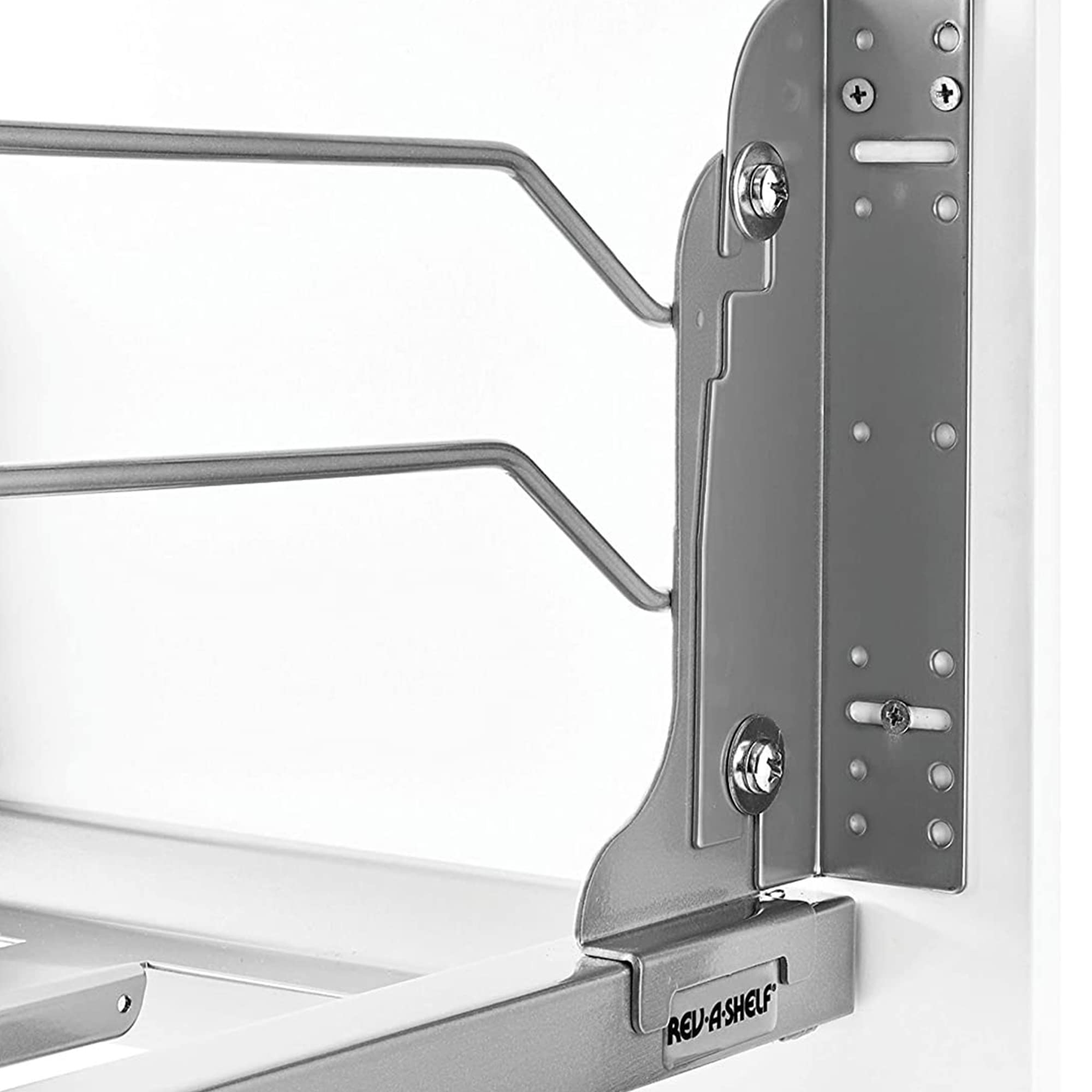 Rev - A - Shelf Pullout Trash Can for Full - Height Kitchen Cabinets 50 Quart 12.5 Gallon with Soft - Close Slides and Storage, Silver, 53WC - 1550SCDM - 117 - KI Home