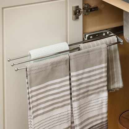 Rev - A - Shelf Under Sink Three - Prong Hand Towel Bar Pullout - KI Home
