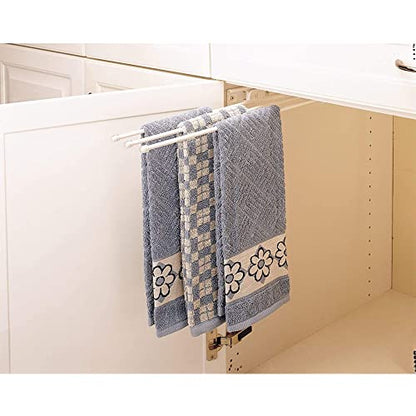 Rev - A - Shelf Under Sink Three - Prong Hand Towel Bar Pullout - KI Home