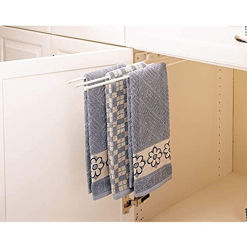Rev - A - Shelf Under Sink Three - Prong Hand Towel Bar Pullout - KI Home