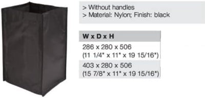 TAG Hardware Synergy Collection Replacement Black Nylon Laundry Bag for Pull - Out & Tilt - Out Hampers - KI Home