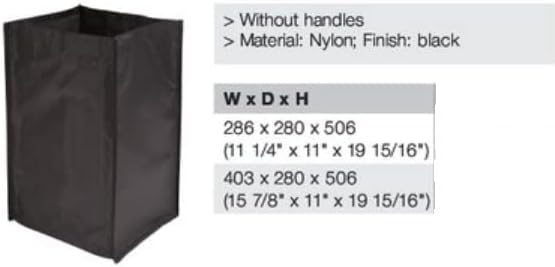 TAG Hardware Synergy Collection Replacement Black Nylon Laundry Bag for Pull - Out & Tilt - Out Hampers - KI Home